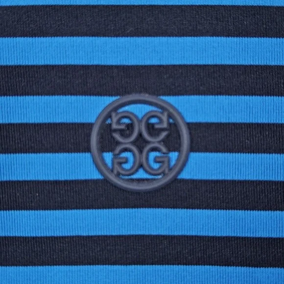 G/FORE Womens Golf Dress Blue Navy Striped Short Sleeve Polo Performance Small s - Picture 3 of 8